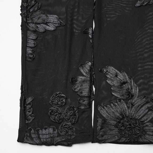 Gothic-Leggings mit floraler Spitze