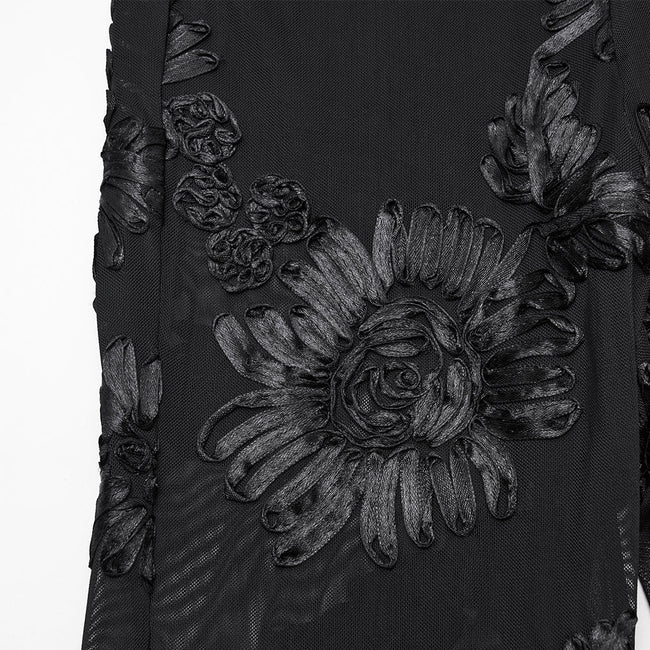 Gothic-Leggings mit floraler Spitze