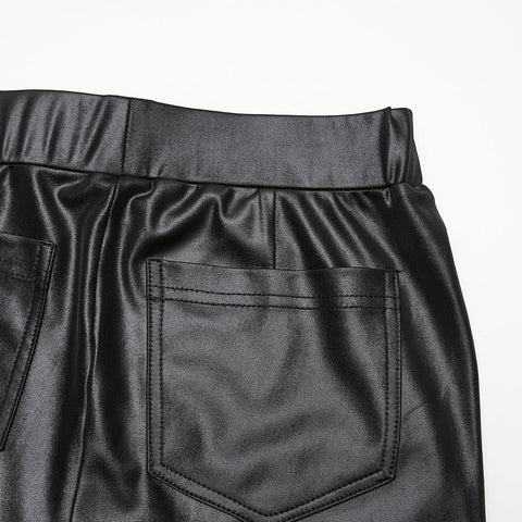 Punk-Leggings mit gekreuzten Bündchen