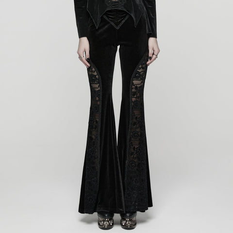 Gothic-Samthose mit Schlag