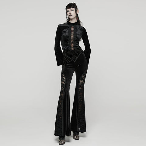 Gothic-Samthose mit Schlag