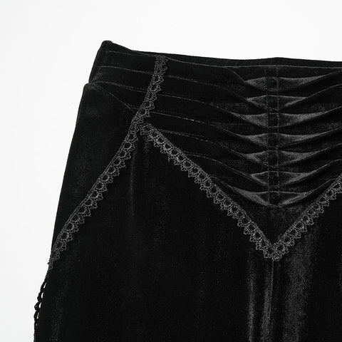 Gothic-Samthose mit Schlag