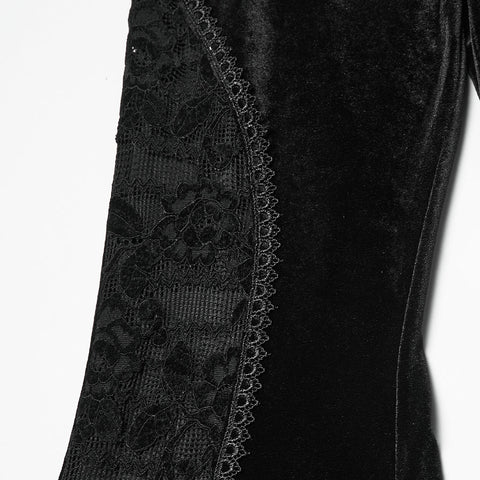 Gothic-Samthose mit Schlag