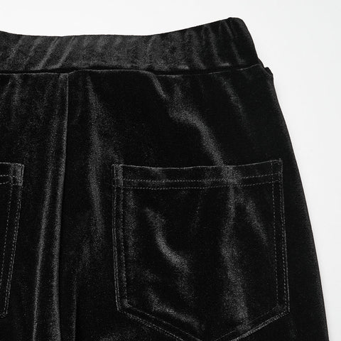 Gothic-Samthose mit Schlag
