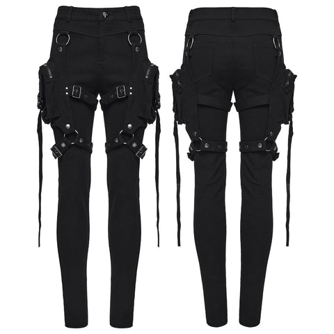 Punk Leggings mit abnehmbaren Beintaschen