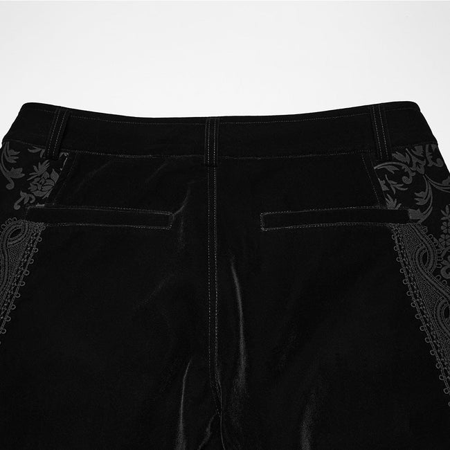 Gothic-Samt und Vintage-Hosen