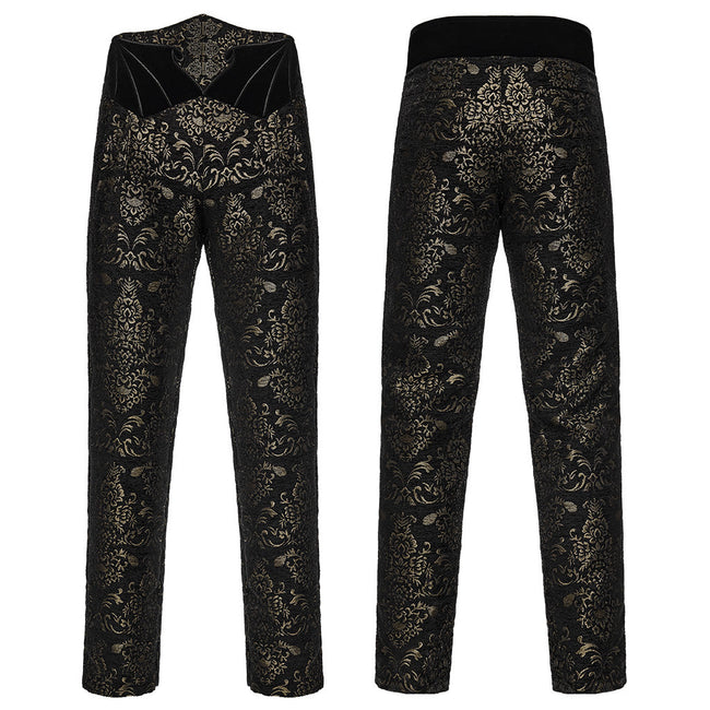Gothic Retro Jacquard bestickte Hose