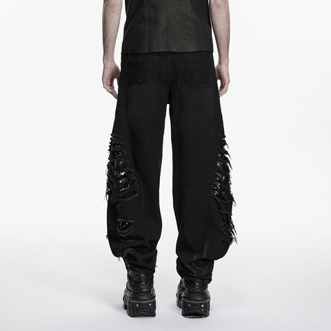 Punkige, zerrissene Jeans