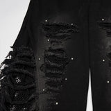 Punkige, zerrissene Jeans