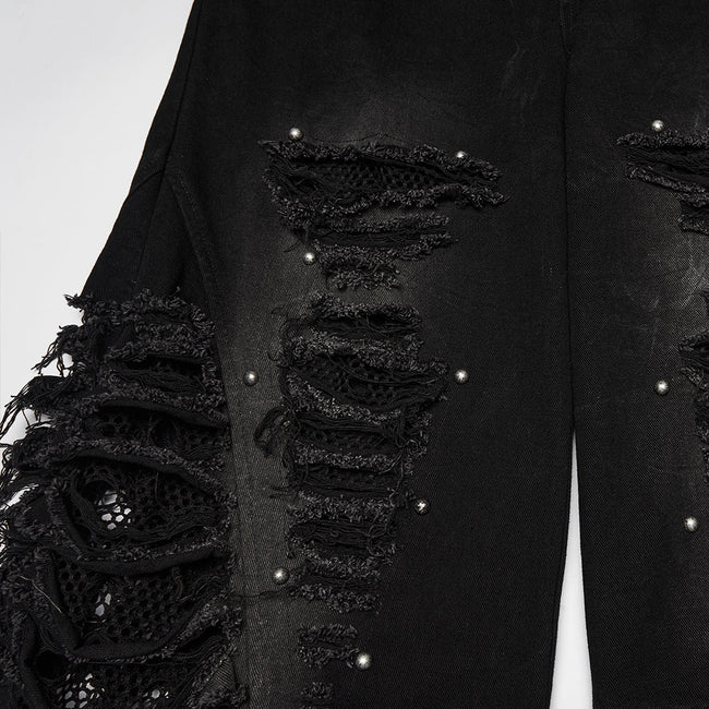 Punkige, zerrissene Jeans