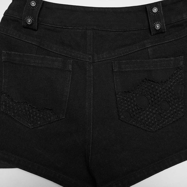 Punk-Jeansshorts mit Rissen