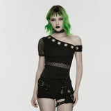 Punk-Jeansshorts mit Rissen