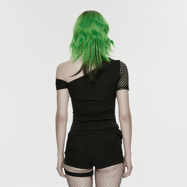Punk-Jeansshorts mit Rissen