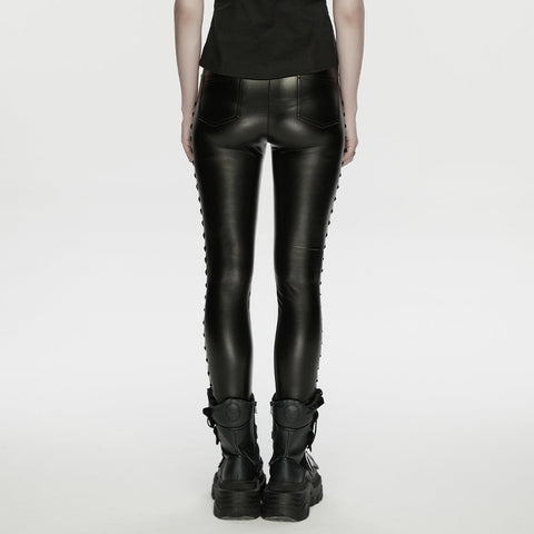 Leggings im Punk-Stil mit Kordelzug