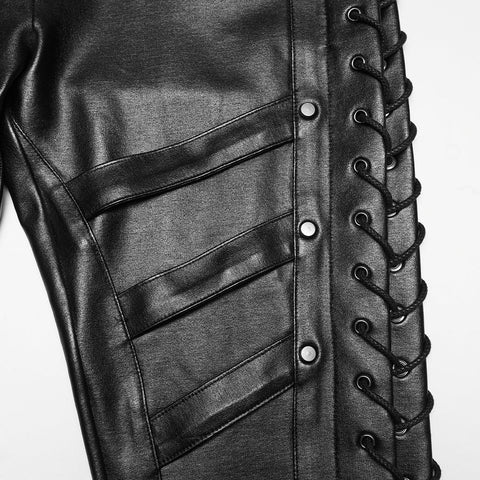 Leggings im Punk-Stil mit Kordelzug