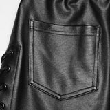 Leggings im Punk-Stil mit Kordelzug