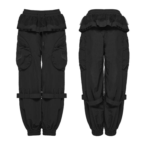 Punk-Hosen mit Bündchen für Damen