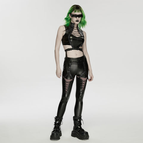 Cyberpunk-Lederleggings