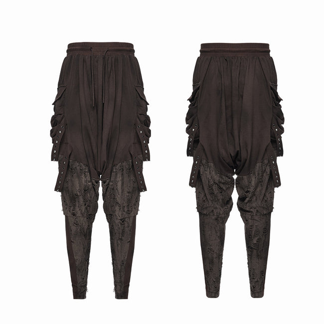 Wasteland Used-Look-Hose mit tiefem Schritt