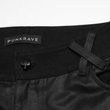 Punk-Hose mit weitem Bein, dunkel, weit geschnitten