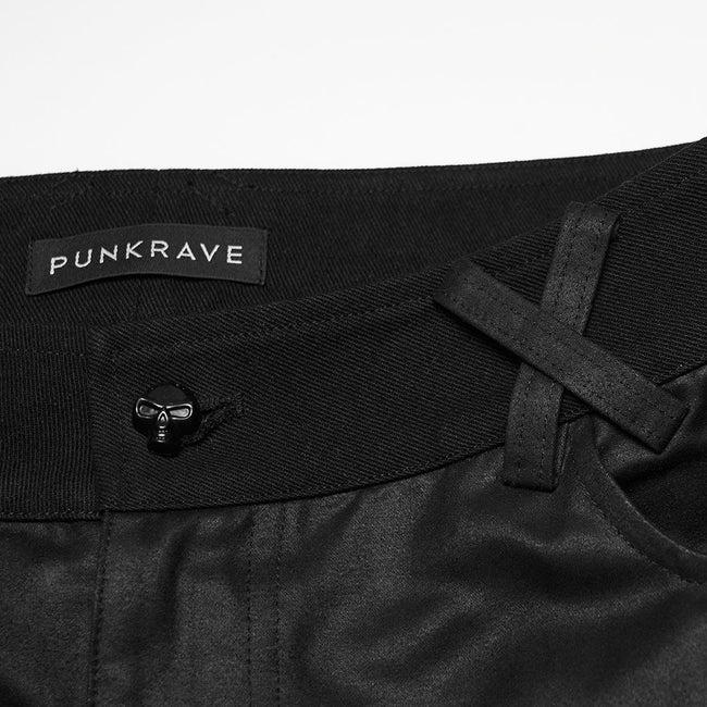 Punk-Hose mit weitem Bein, dunkel, weit geschnitten