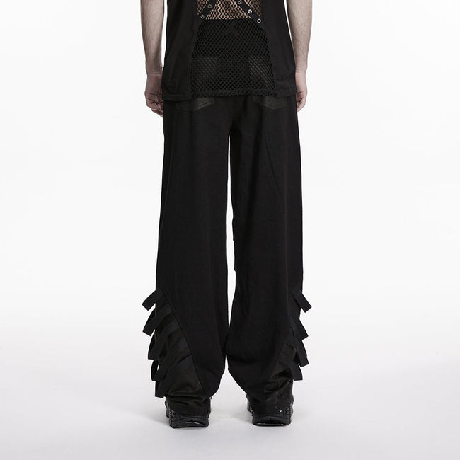 Punk-Hose mit weitem Bein, dunkel, weit geschnitten