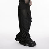 Punk-Hose mit weitem Bein, dunkel, weit geschnitten