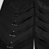 Punk-Hose mit weitem Bein, dunkel, weit geschnitten