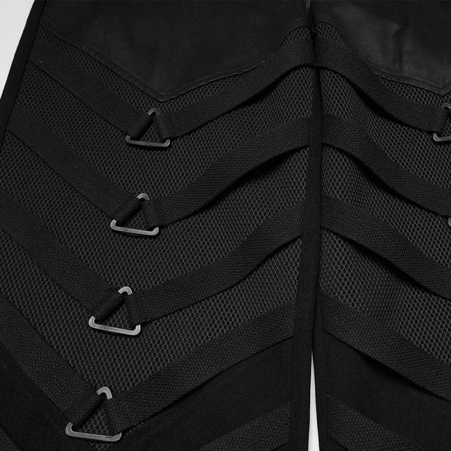 Punk-Hose mit weitem Bein, dunkel, weit geschnitten