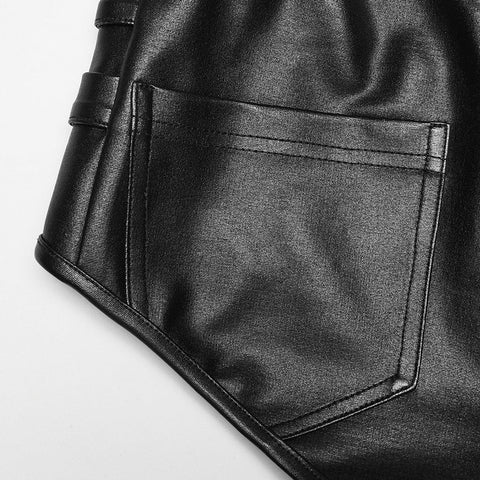 Punk-Metal-Hotpants für Damen