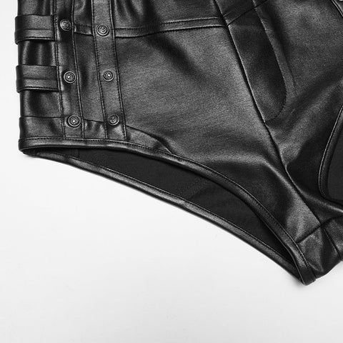 Punk-Metal-Hotpants für Damen