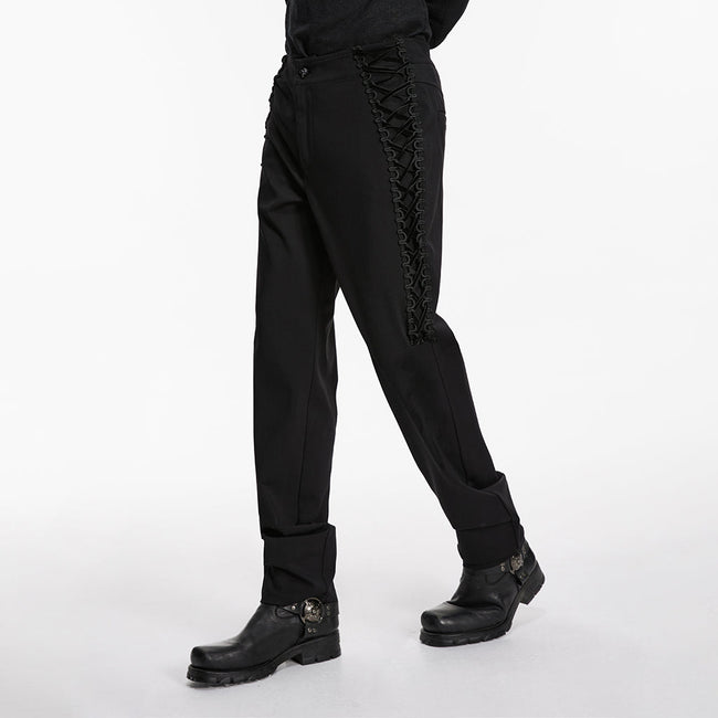 Gothic-Hosen mit Riemen für Herren