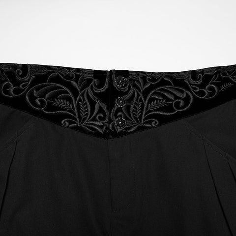Goth-Pflanzenstickerei-Hose