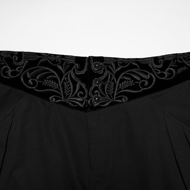 Goth-Pflanzenstickerei-Hose