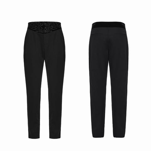 Goth-Pflanzenstickerei-Hose