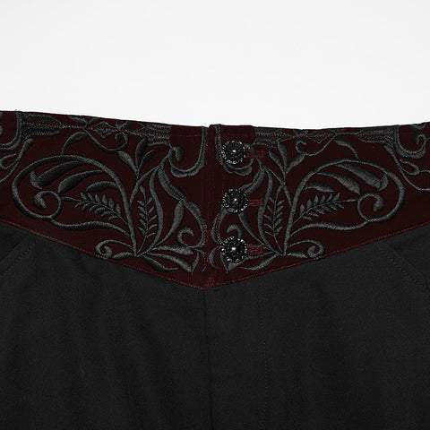 Goth-Pflanzenstickerei-Hose