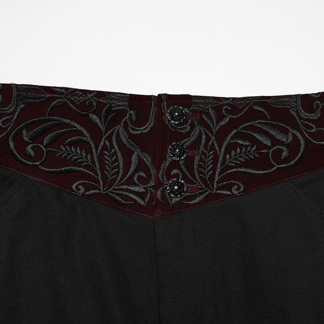 Goth-Pflanzenstickerei-Hose