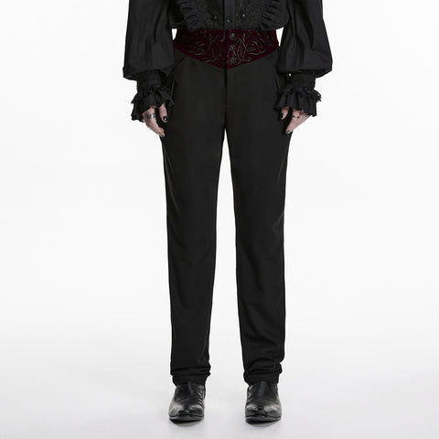 Goth-Pflanzenstickerei-Hose