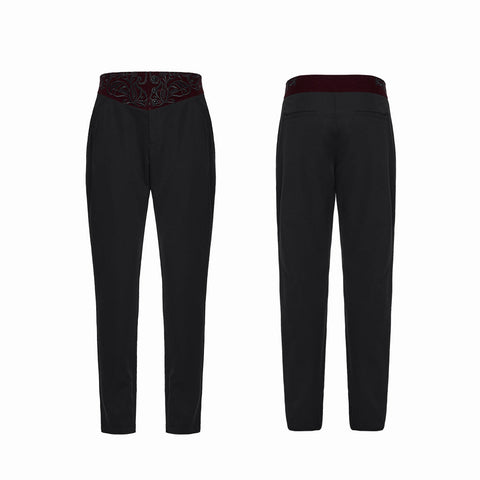 Goth-Pflanzenstickerei-Hose