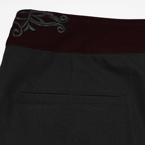 Goth-Pflanzenstickerei-Hose
