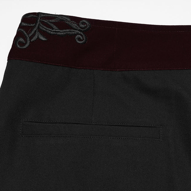 Goth-Pflanzenstickerei-Hose