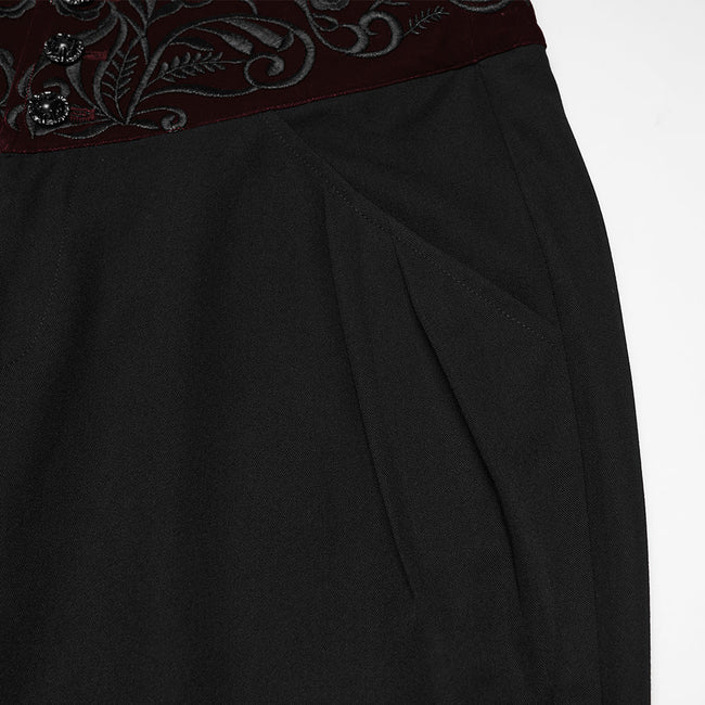 Goth-Pflanzenstickerei-Hose