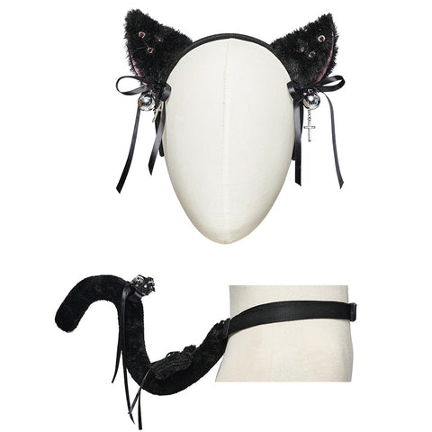 Zweiteiliges Set mit niedlicher Punk-Katze