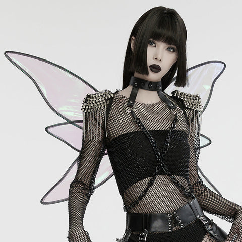 Punk schillernde Mesh-Schmetterlingsflügel