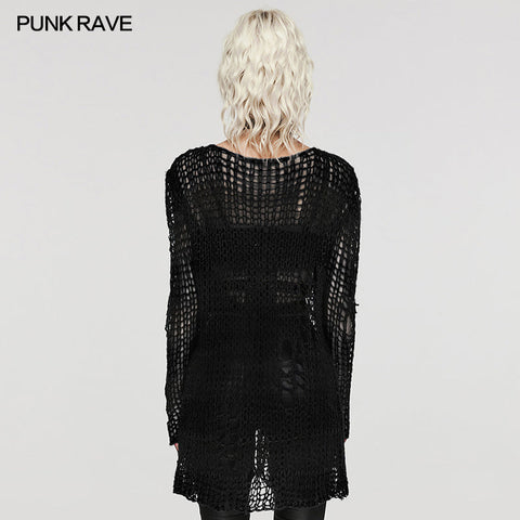 Punk-Strickjacke mit Streifen