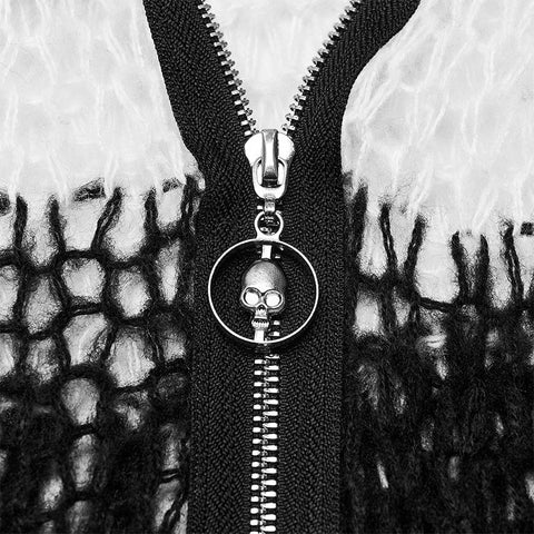 Punk-Strickjacke mit Streifen