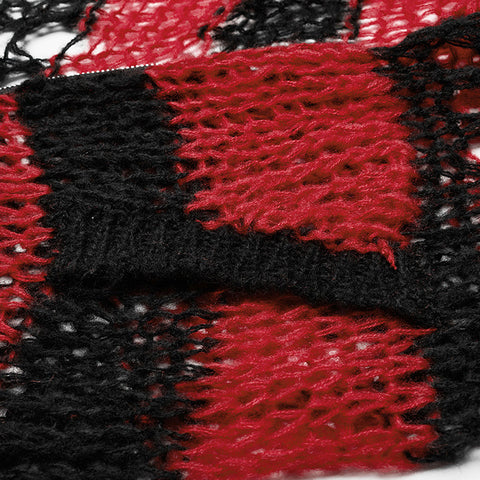 Punk-Strickjacke mit Streifen