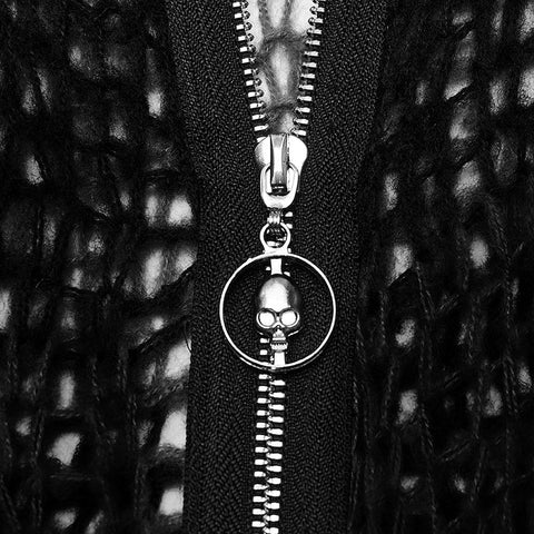 Punk-Strickjacke mit Streifen
