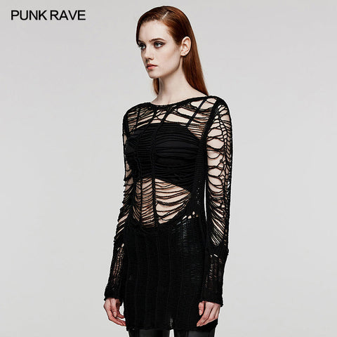 Punk Sexy hohler langer Pullover