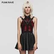 Sexy Gothic-Kleid mit Spinnennetz-Schnitt